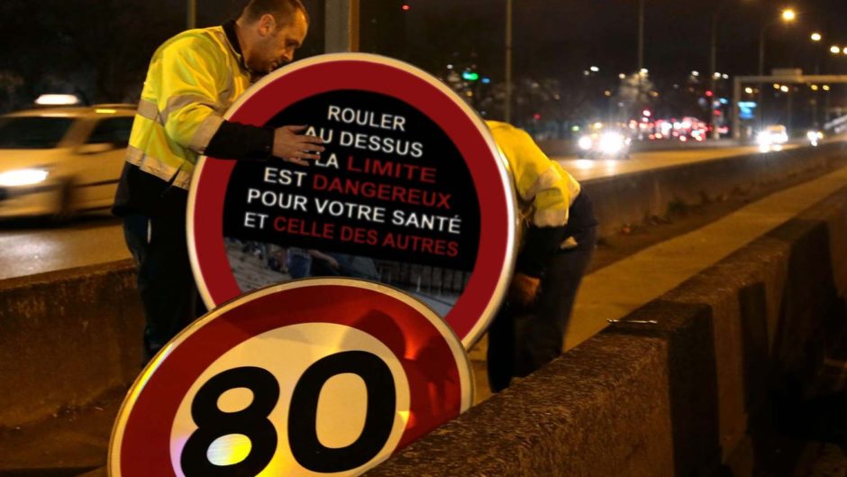 L'installation de la nouvelle signalisation a commencé hier, comme ici sur la RN57/E23 à la hauteur d'Epinal